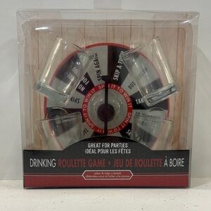 New! A perfect stocking stuffer!
Drinking Roulette Game with 4 Shot Glasses